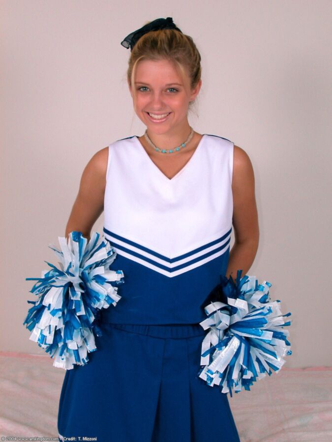 Amyamyamy blaue Cheerleaderin in Socken