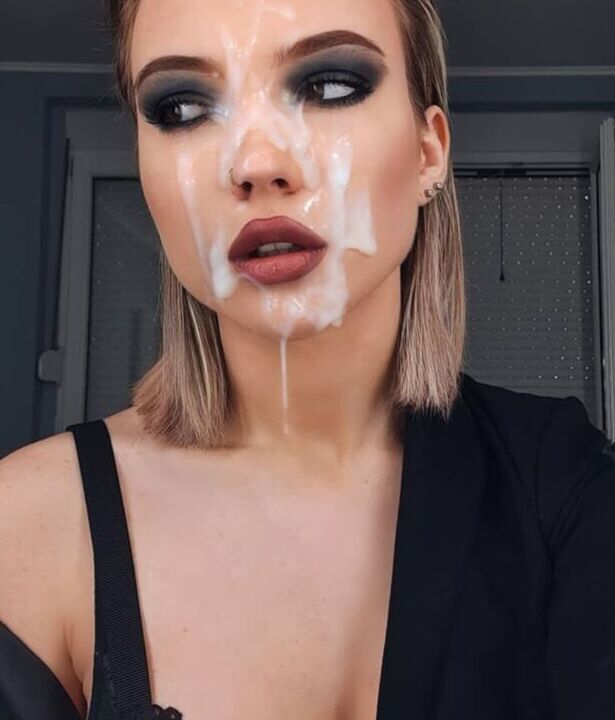 Hot slutty blonde facials + tribute