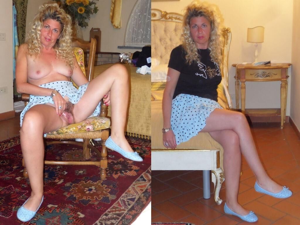 Die reife Amateur-Milf Scarlett zieht sich vorher und nachher an/aus