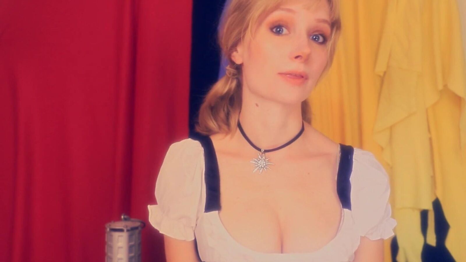 Blue Whisper ASMR Pale, Strawberry Blonde, and unreal body!