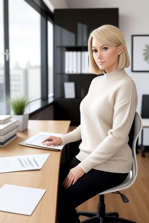 200 filles blondes de bureau en pulls