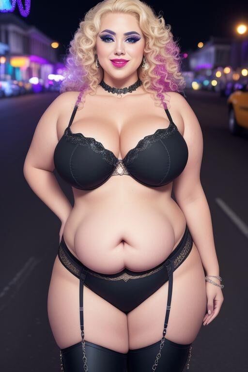 KI generierte blonde BBW-Schönheiten