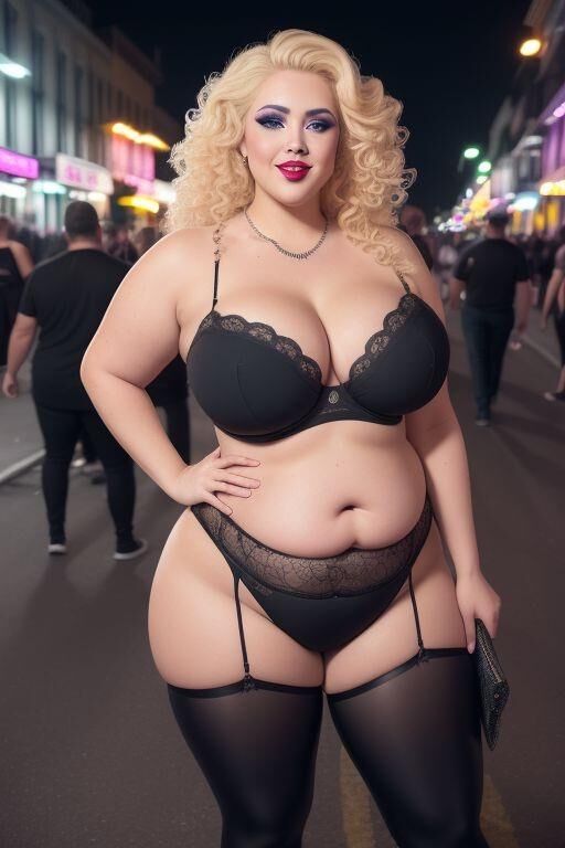 KI generierte blonde BBW-Schönheiten