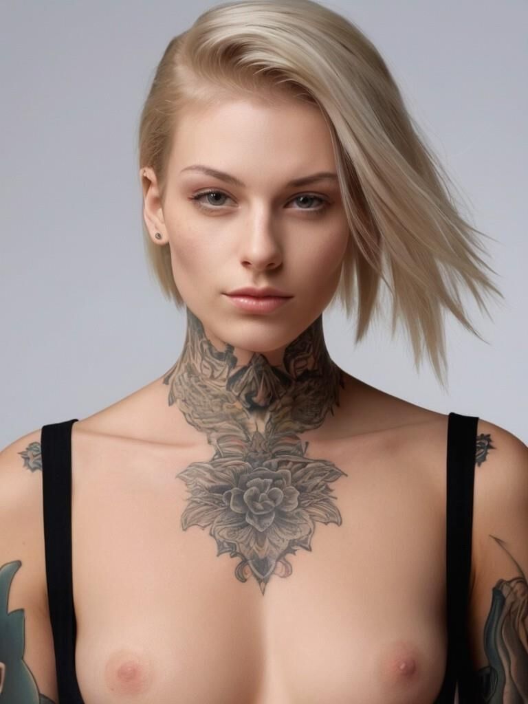 Belleza rubia tatuada - 2