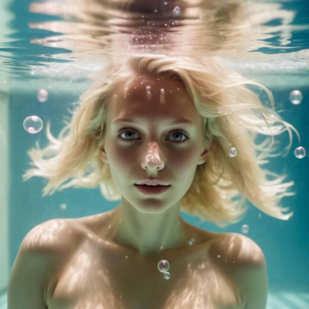 Blonde underwater 