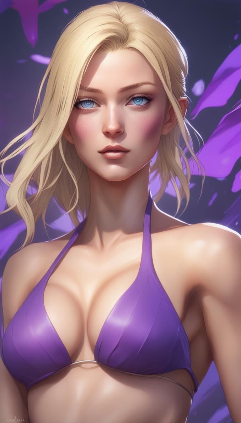 Ino Yamanaka AI Art (by KinkyWinky69 using NightCafe)