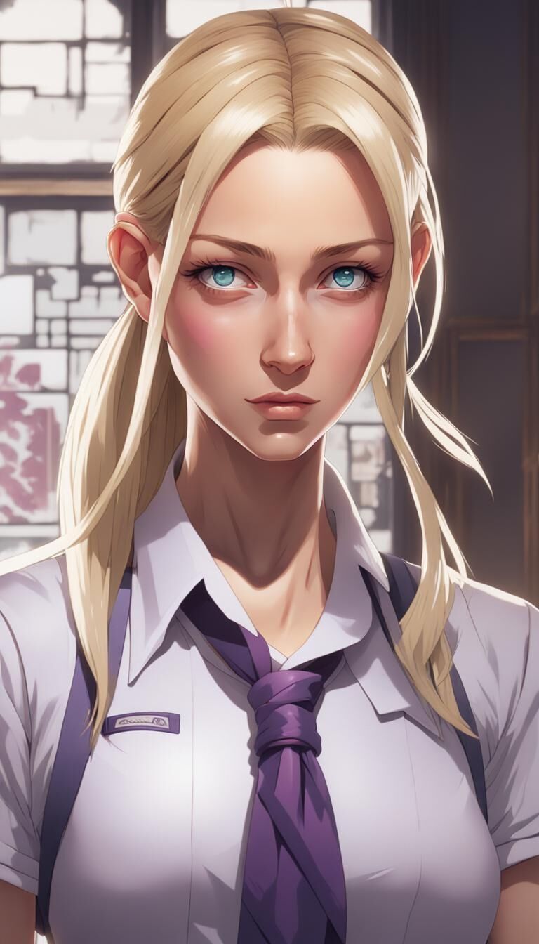 Ino Yamanaka AI Art (by KinkyWinky69 using NightCafe)