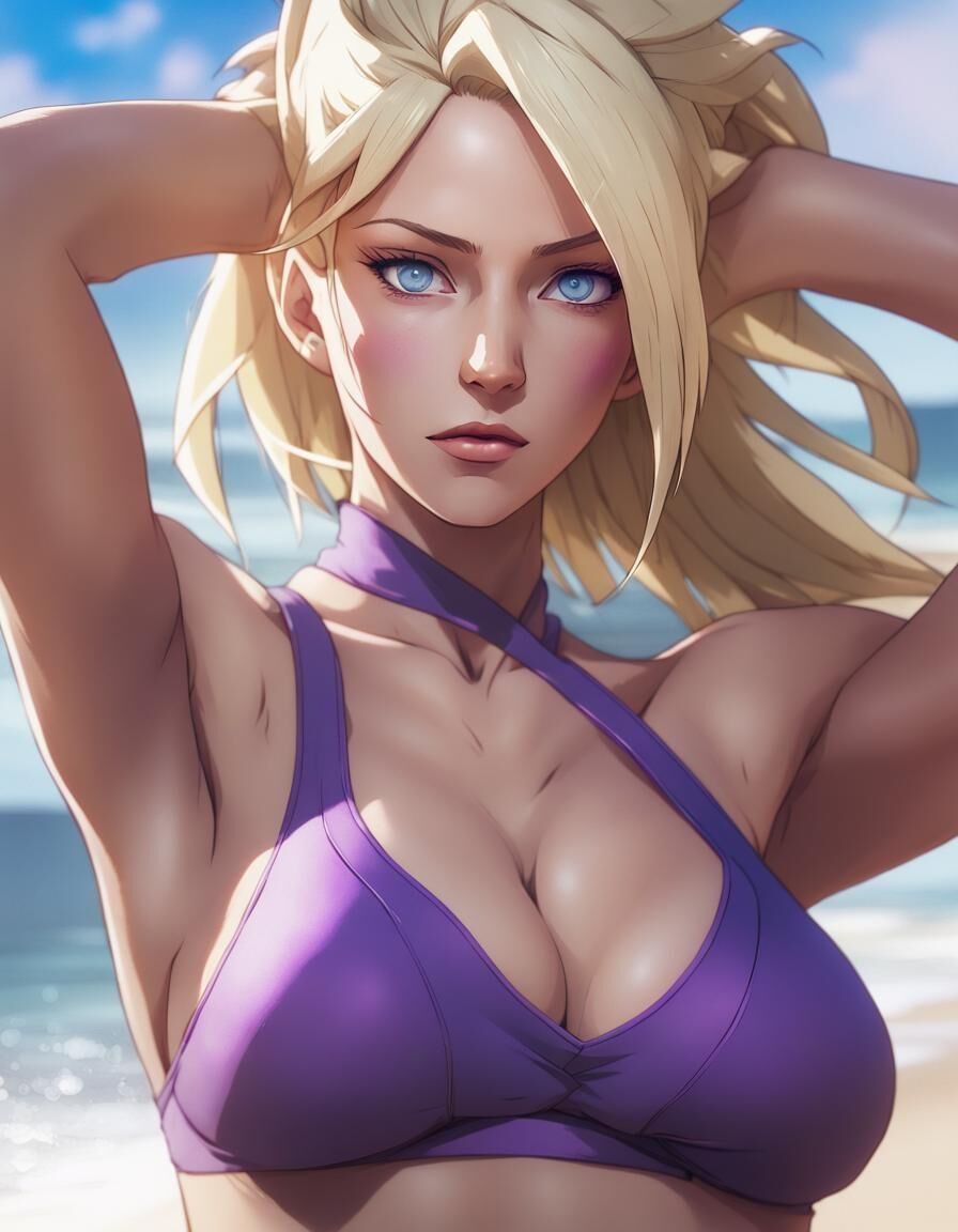 Ino Yamanaka AI Art (par KinkyWinky69 utilisant NightCafe)