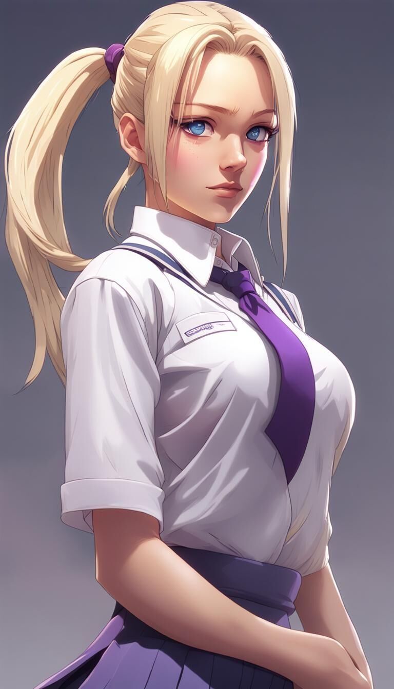 Ino Yamanaka AI Art (par KinkyWinky69 utilisant NightCafe)