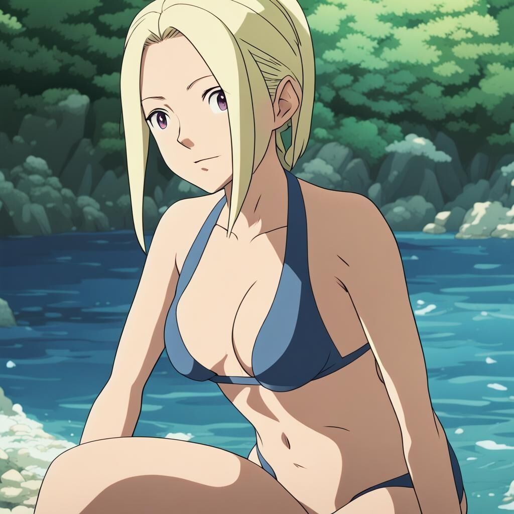 Ino Yamanaka AI Art (by KinkyWinky69 using NightCafe)