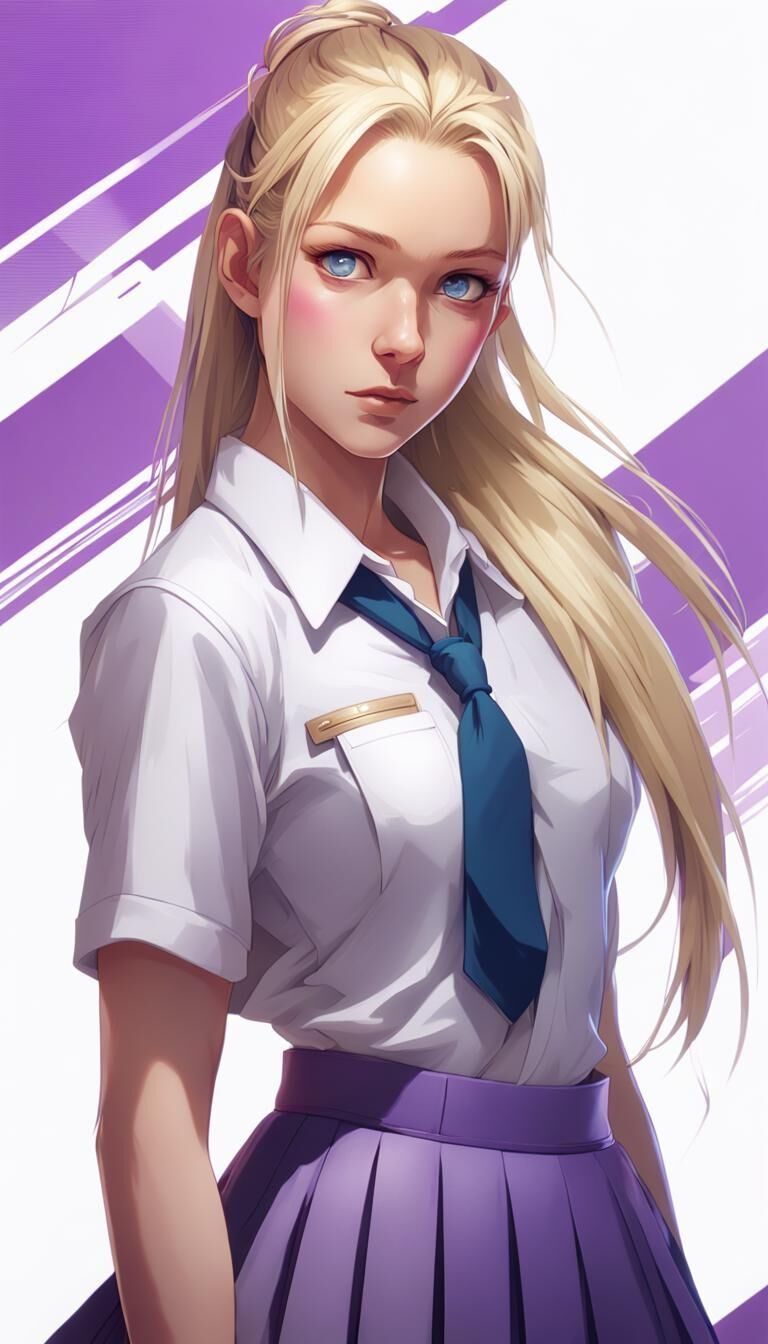 Ino Yamanaka AI Art (by KinkyWinky69 using NightCafe)