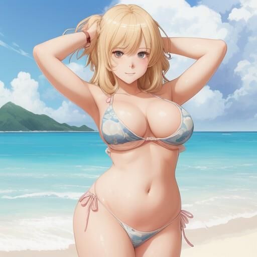 Rubia bikini chicas anime