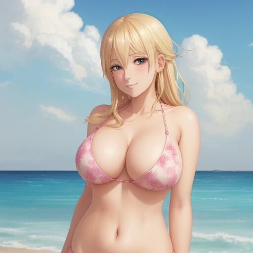 Rubia bikini chicas anime