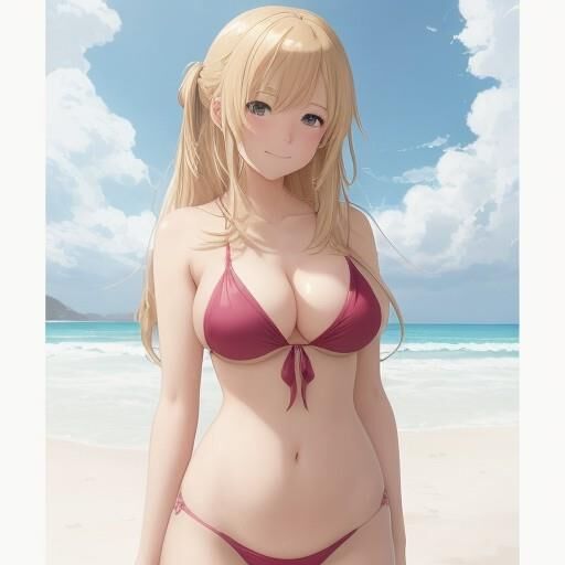 Rubia bikini chicas anime