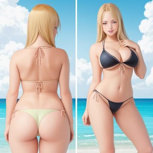 Rubia bikini chicas anime