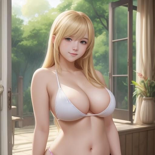 Blonde bikini anime girls