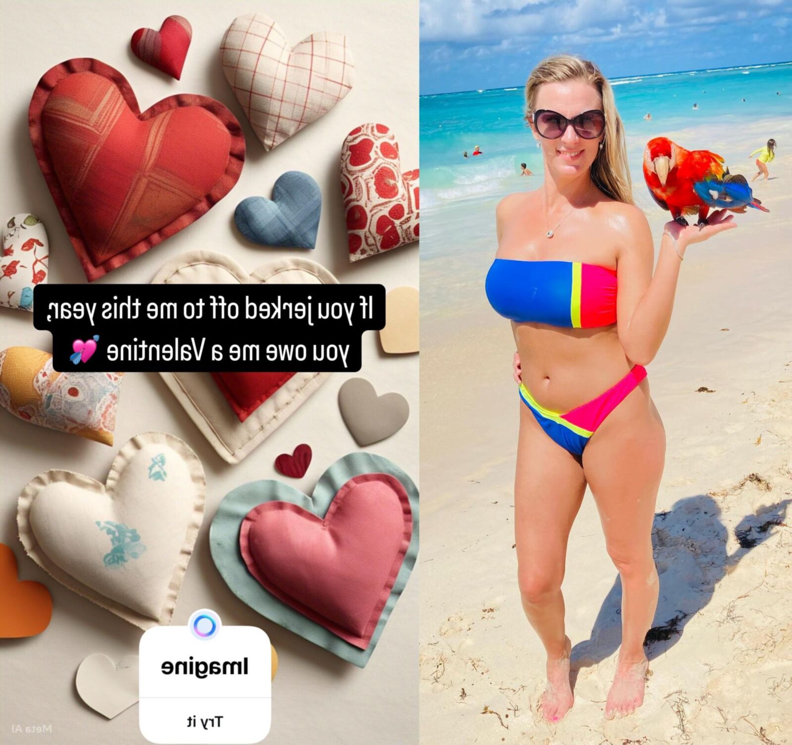 Nicole veut que vous vous branliez à ses bikinis