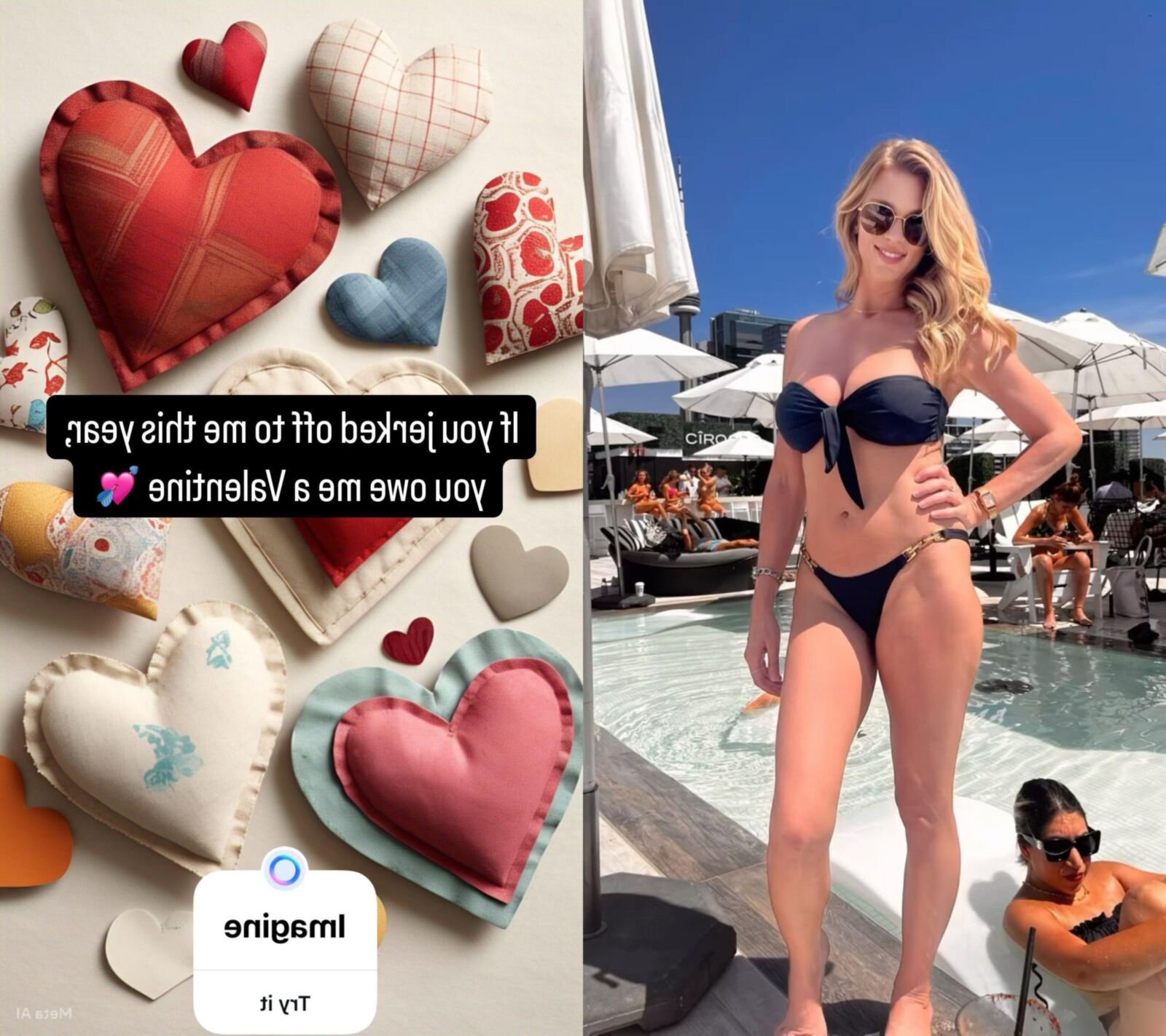 Nicole veut que vous vous branliez à ses bikinis