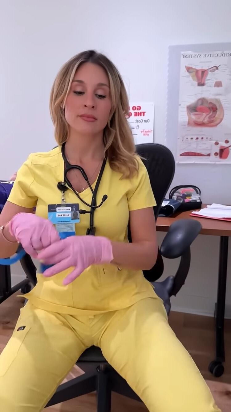 Sexy nurse with cameltoe