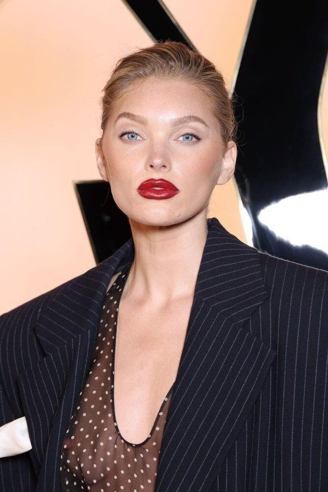 Elsa Hosk at YSL show at Paris Fashion Week