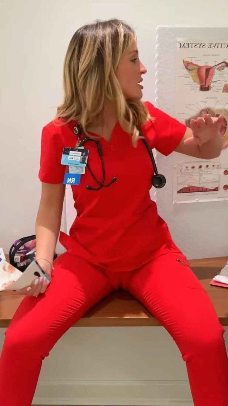 Sexy nurse with cameltoe