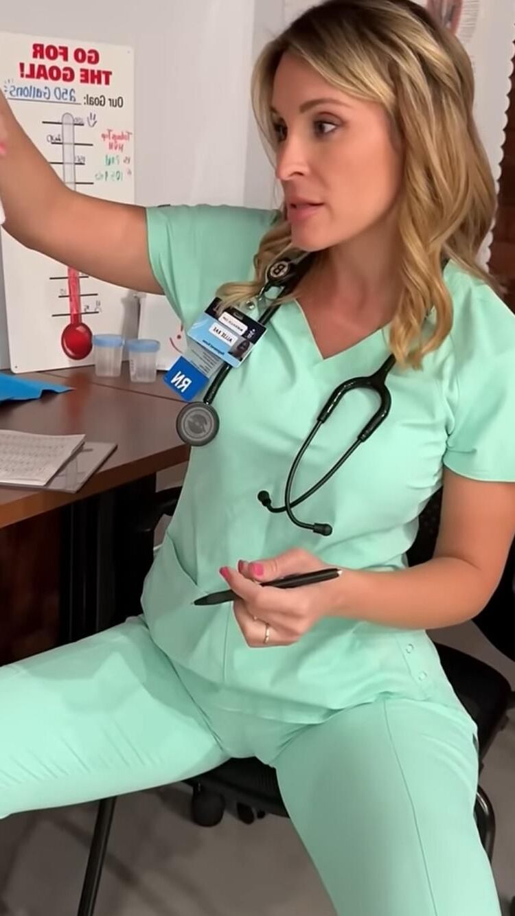 Sexy nurse with cameltoe