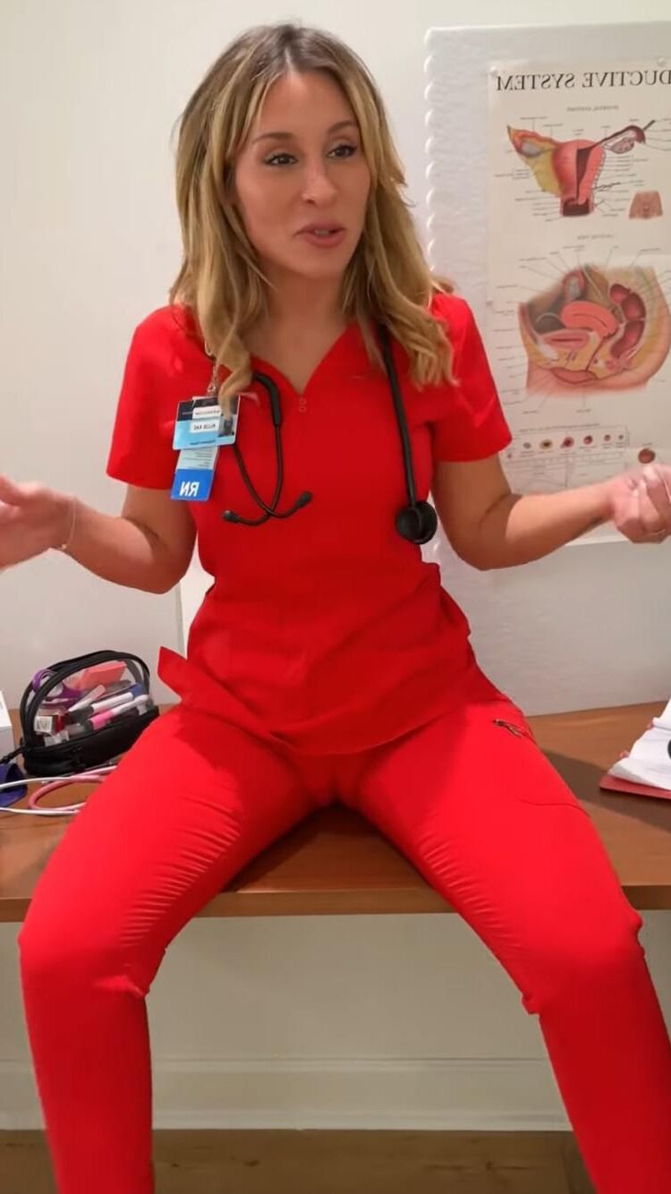 Sexy nurse with cameltoe