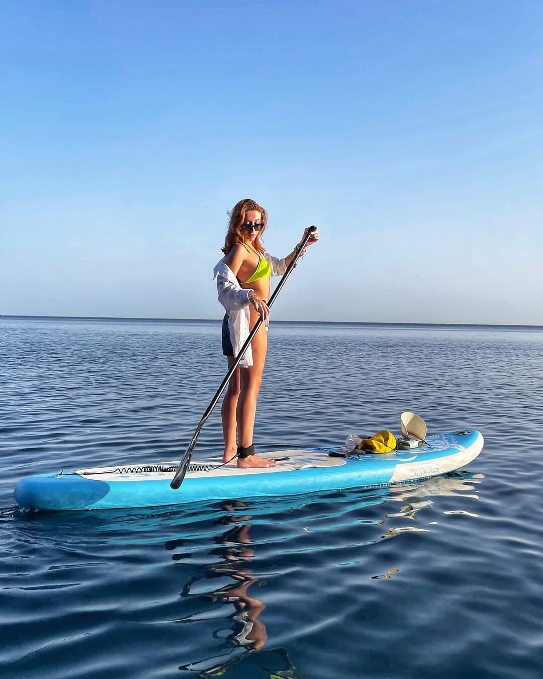 Paddle Board Sexy Bikini Blonde Water Ass Tits