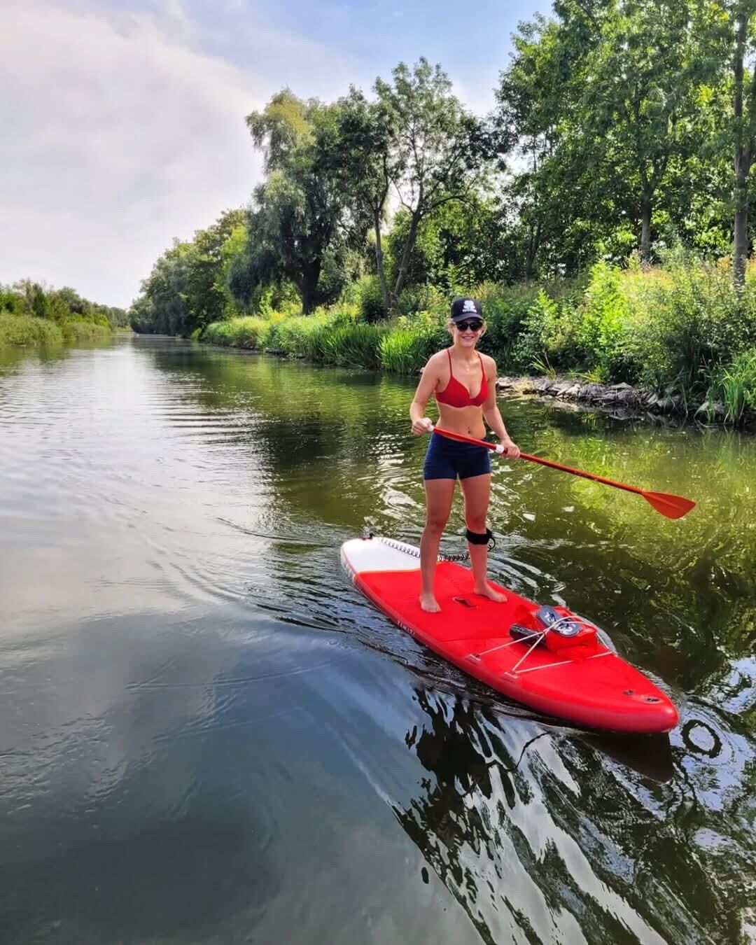 Paddle Board Sexy Bikini Blonde Water Ass Tits