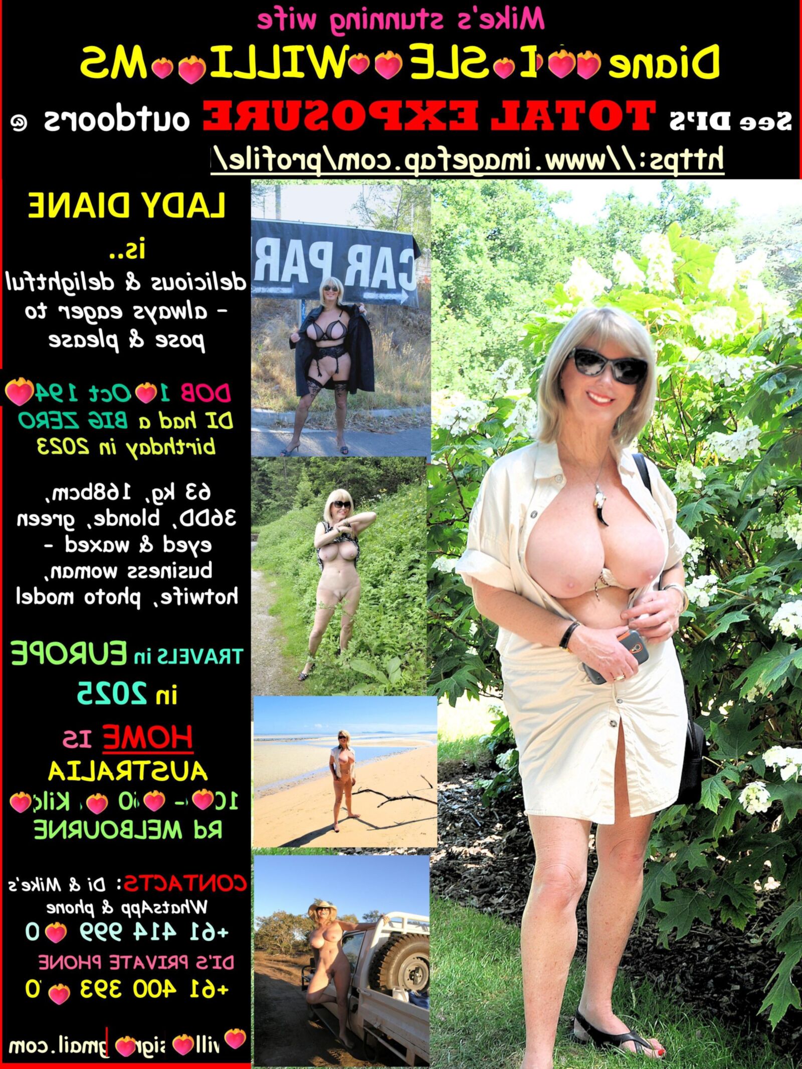 ❤️Our SEXY LADY DI@NE😍FROLICS in the GARDENS👩💋!