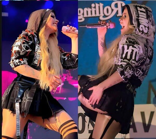 Avril Lavigne upskirts 