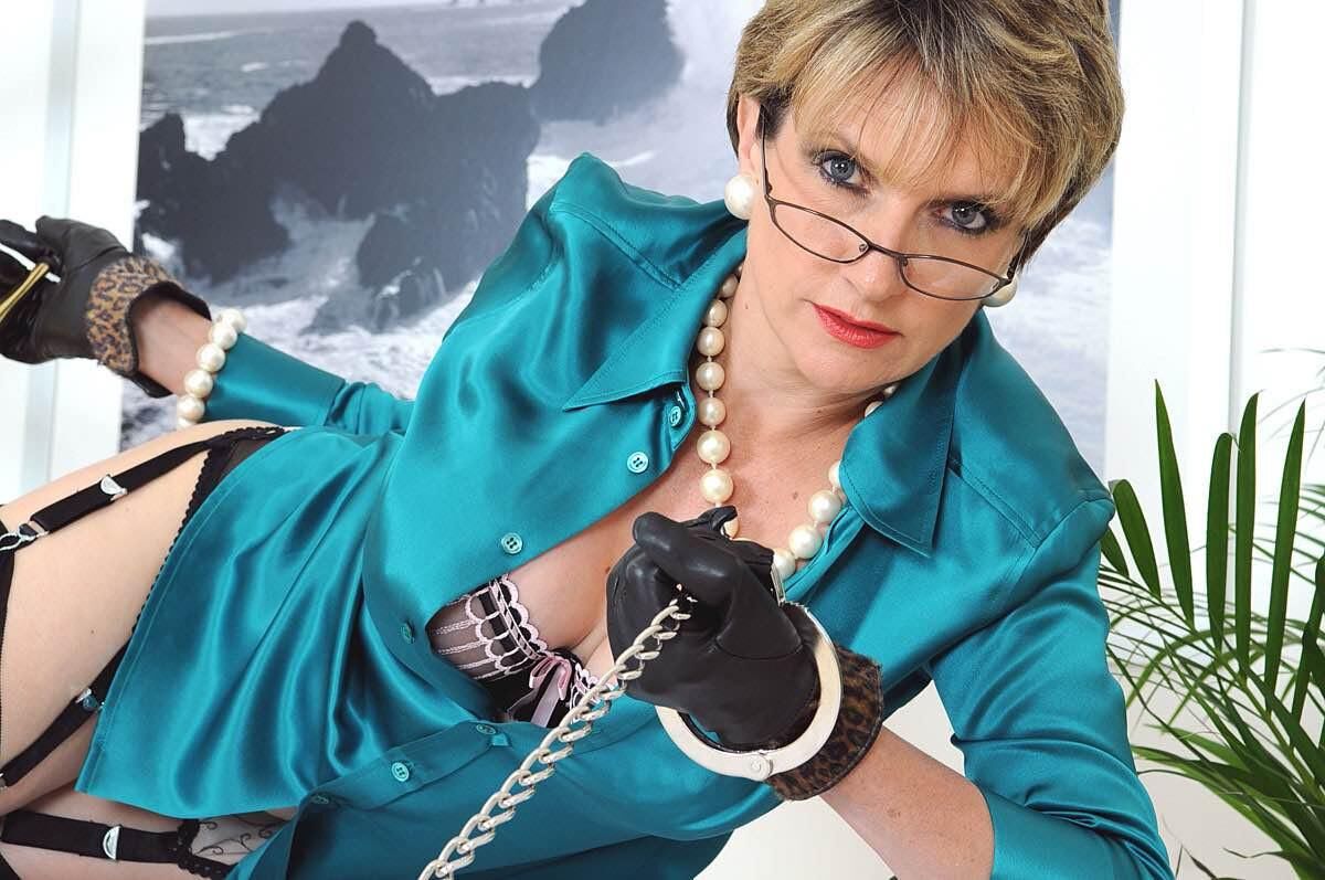 Gill Ellis Young (Lady Sonia) Green Satin And Handcuffs