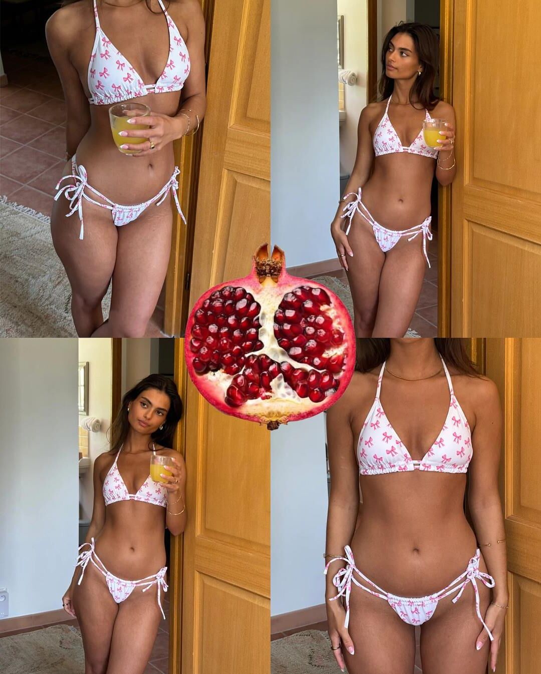 Sol beijado e frutas mergulhadas