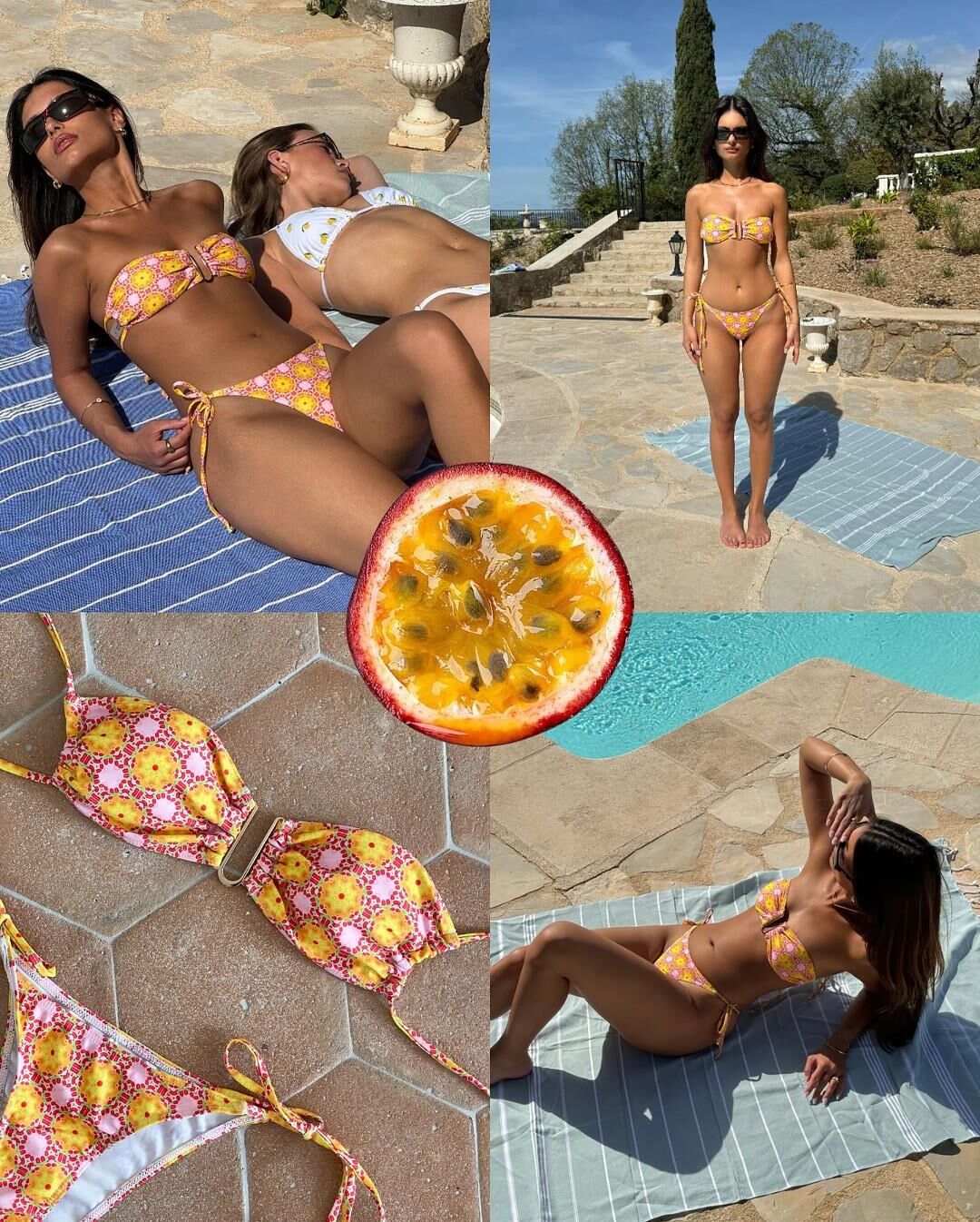 Sol beijado e frutas mergulhadas