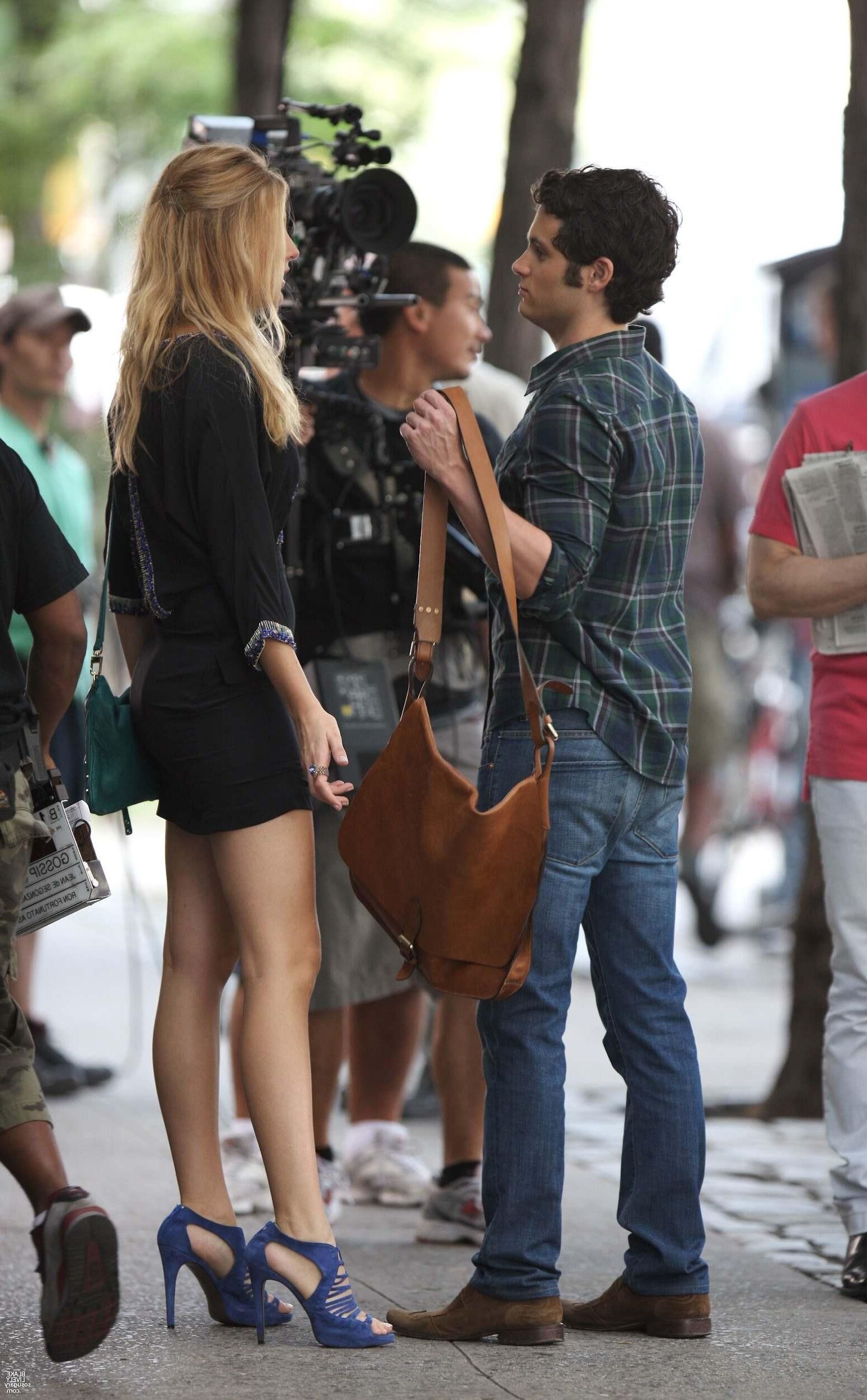 Blake Lively Filming Gossip Girl, juillet,