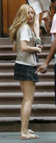 Blake Lively Filming Gossip Girl, juillet,