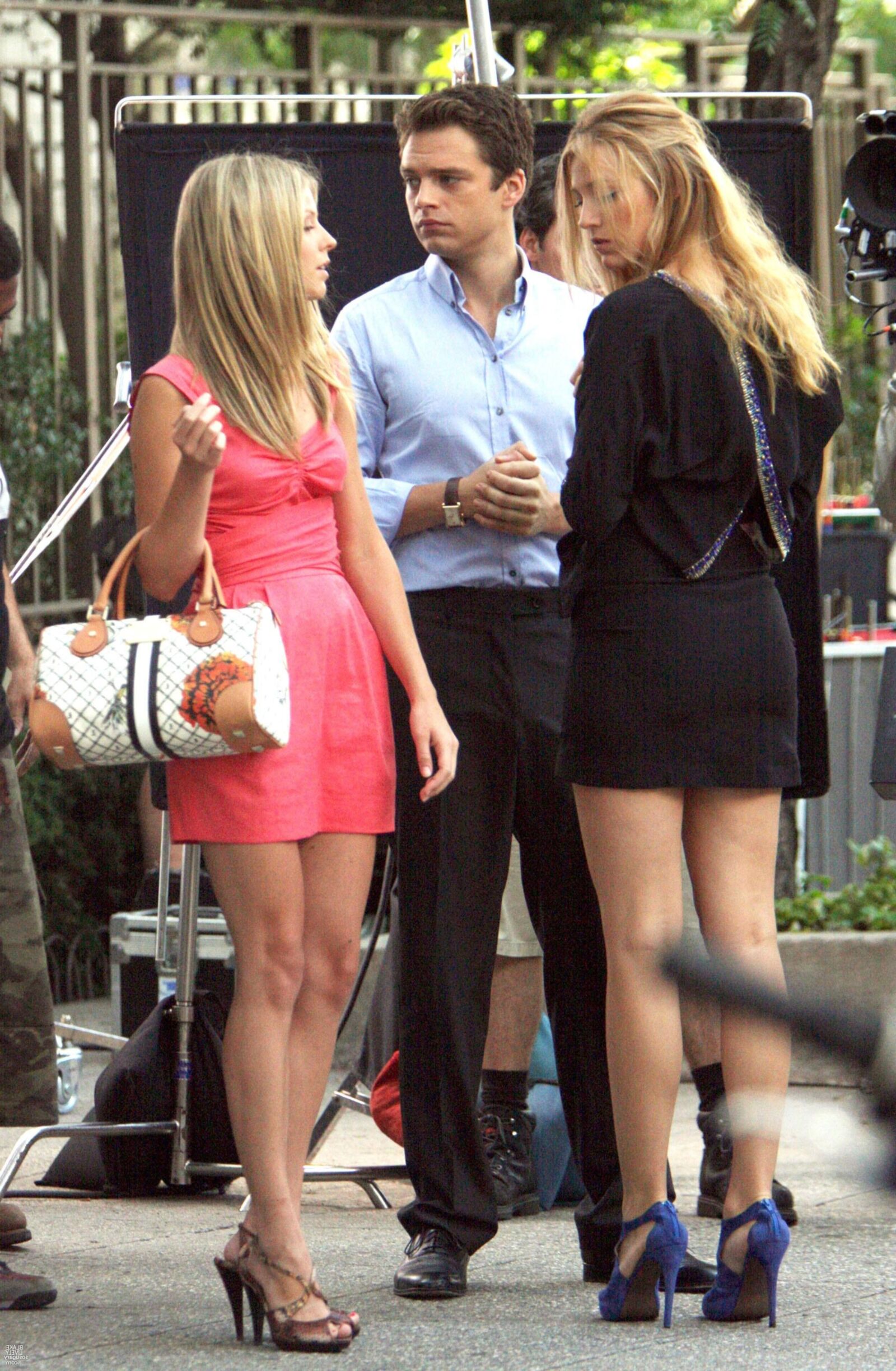 Blake Lively Filming Gossip Girl, juillet,