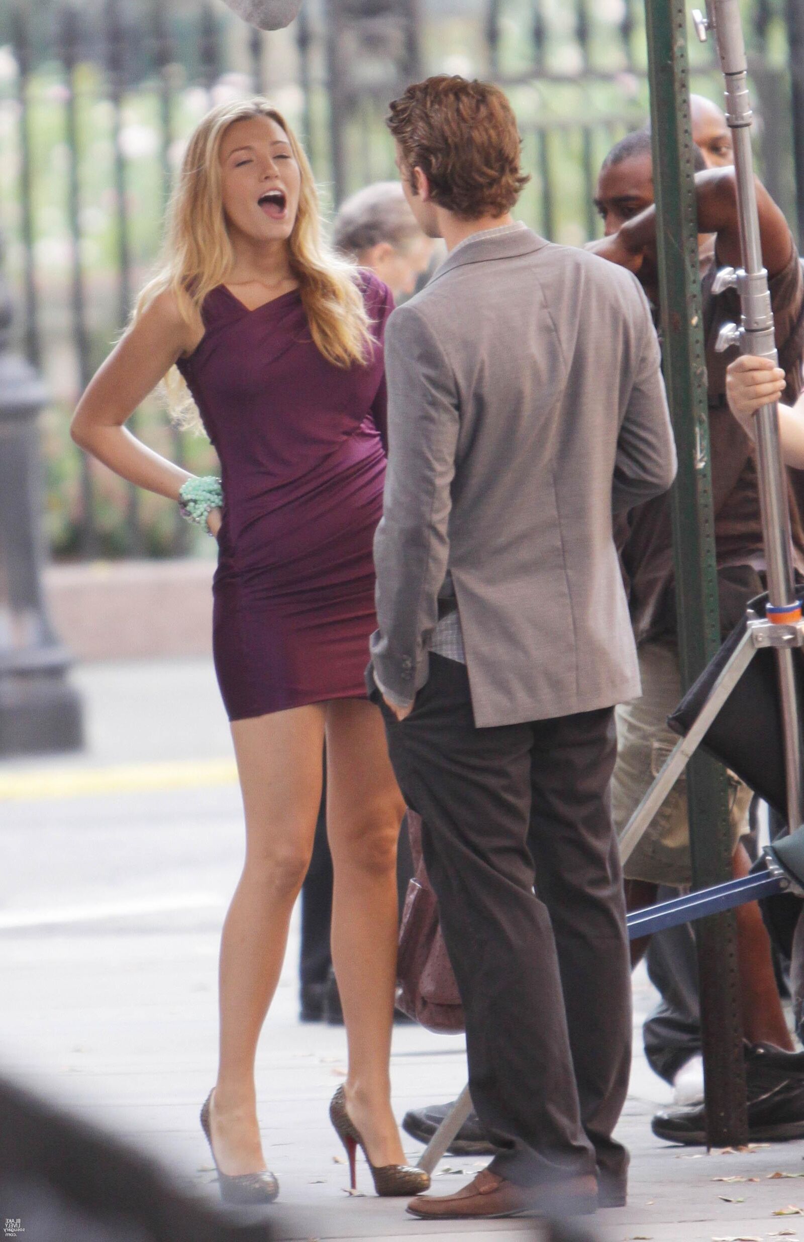 Blake Lively Filming Gossip Girl, agosto,