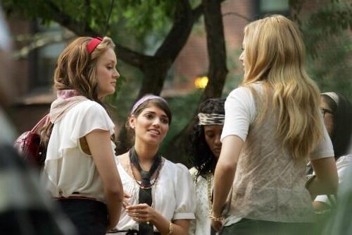 Blake Lively Filming Gossip Girl, juillet,
