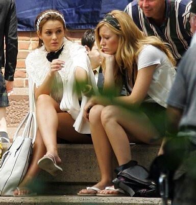 Blake Lively Filming Gossip Girl, juillet,