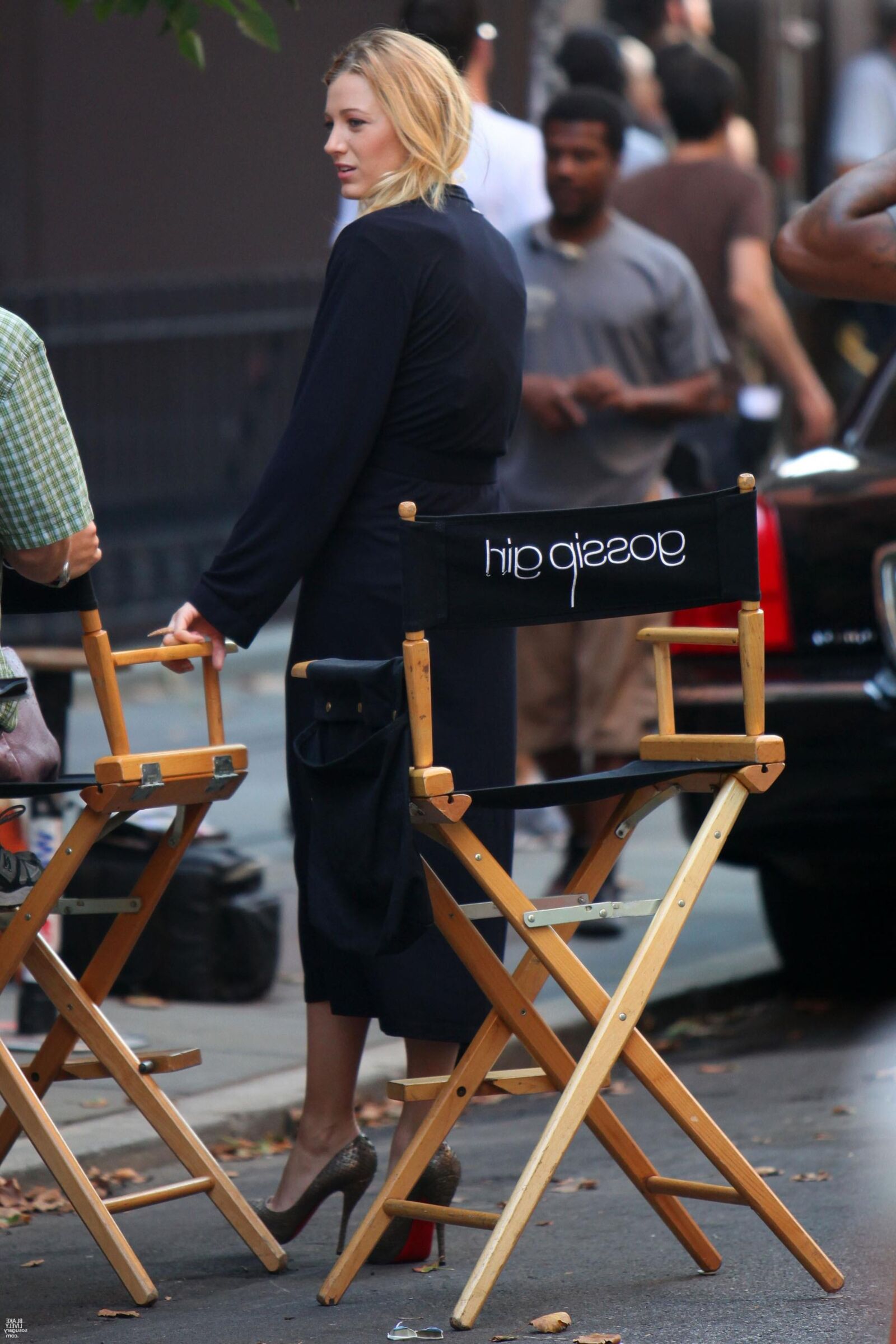 Blake Lively Filming Gossip Girl, agosto,