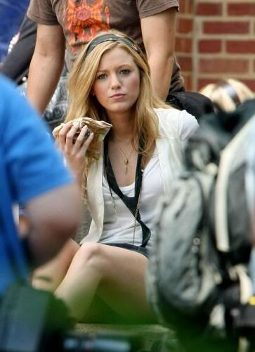 Blake Lively Filming Gossip Girl, juillet,