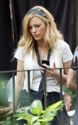 Blake Lively Filming Gossip Girl, juillet,