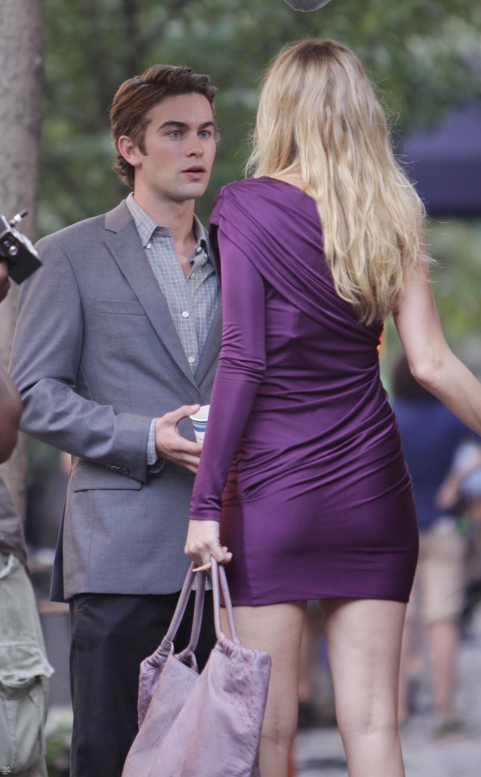 Blake Lively Filming Gossip Girl, agosto,