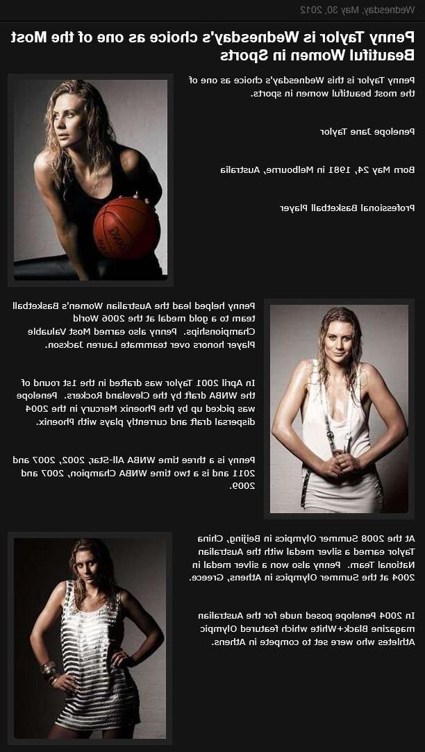 Jugador de baloncesto australiano desnudo Penny Taylor