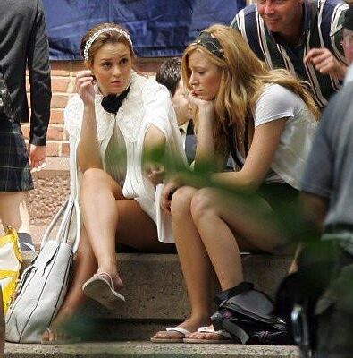 Blake Lively Filming Gossip Girl, juillet,