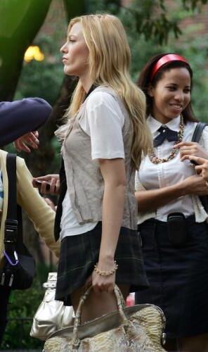 Blake Lively Filming Gossip Girl, juillet,