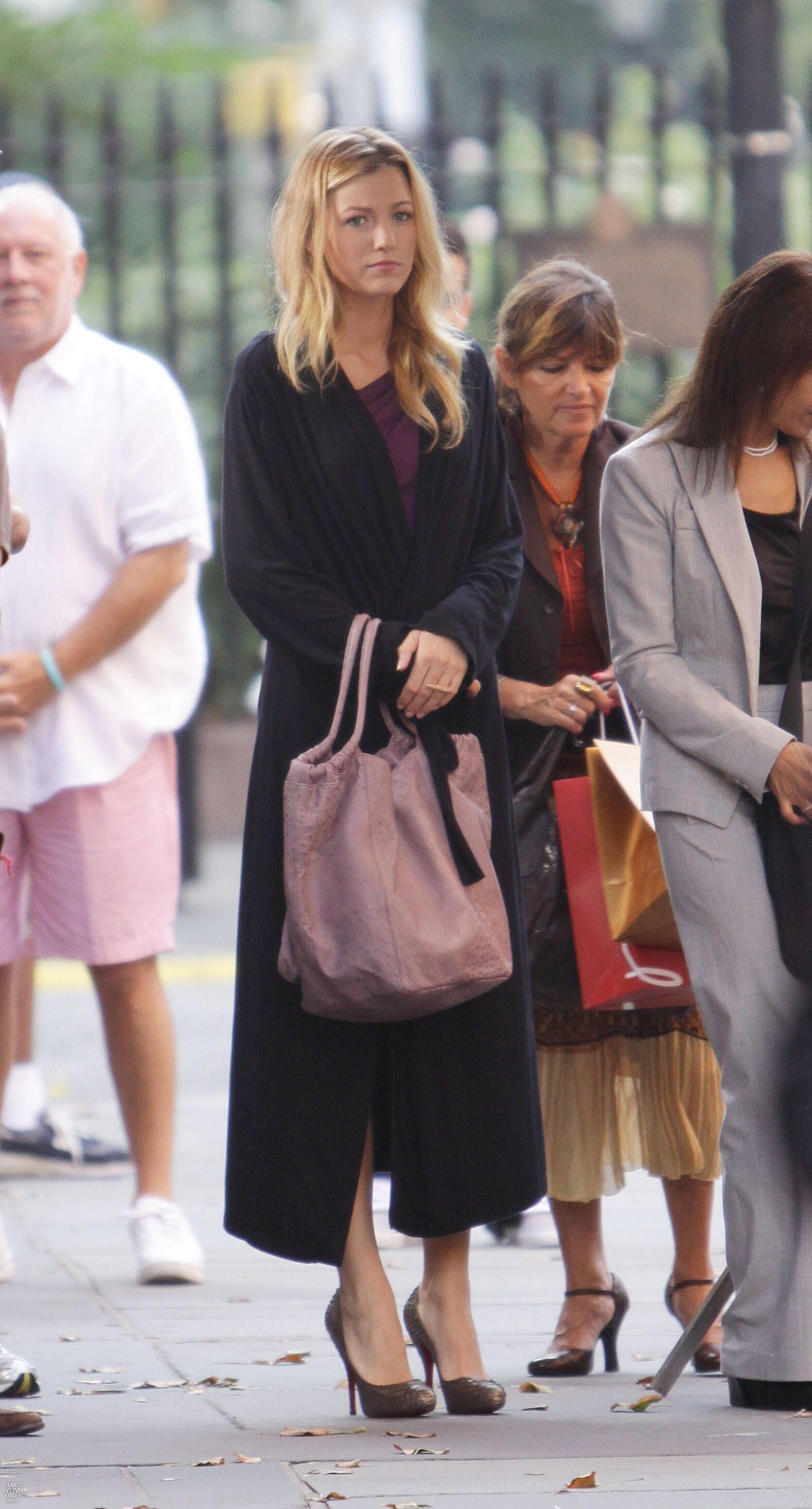 Blake Lively Filming Gossip Girl, agosto,