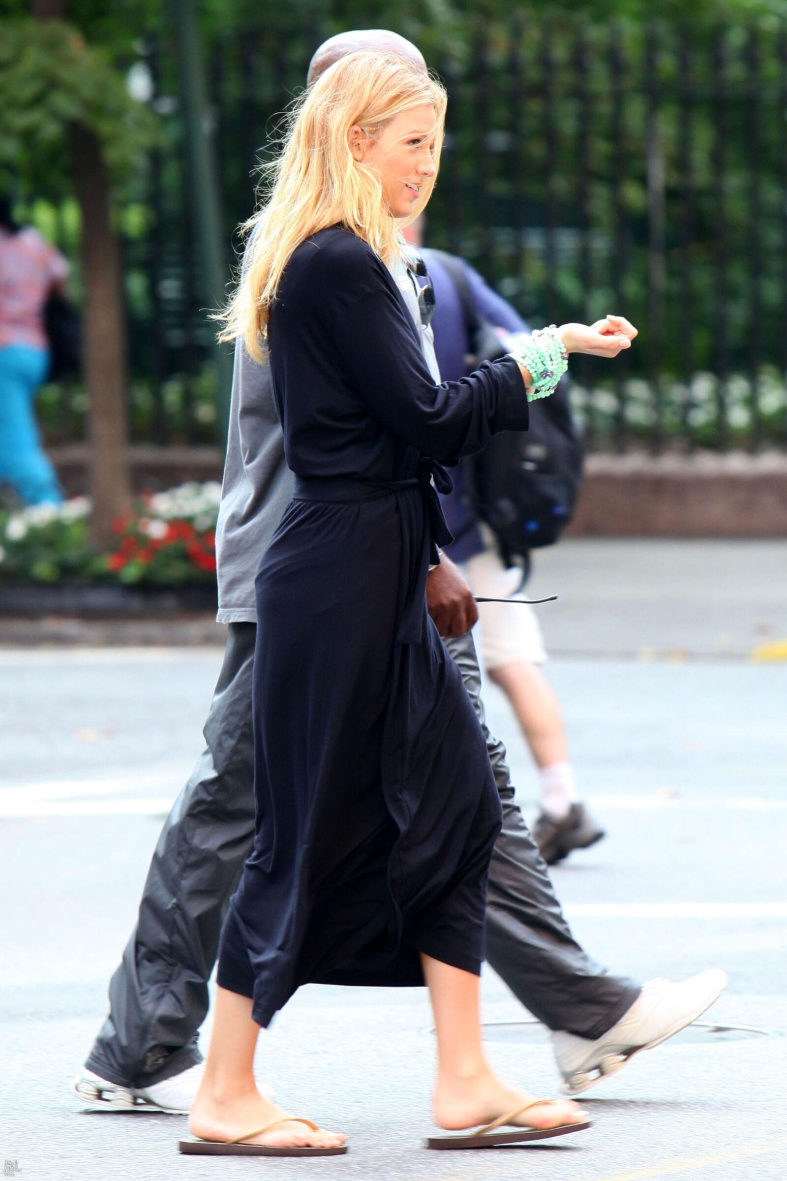 Blake Lively Filming Gossip Girl, agosto,