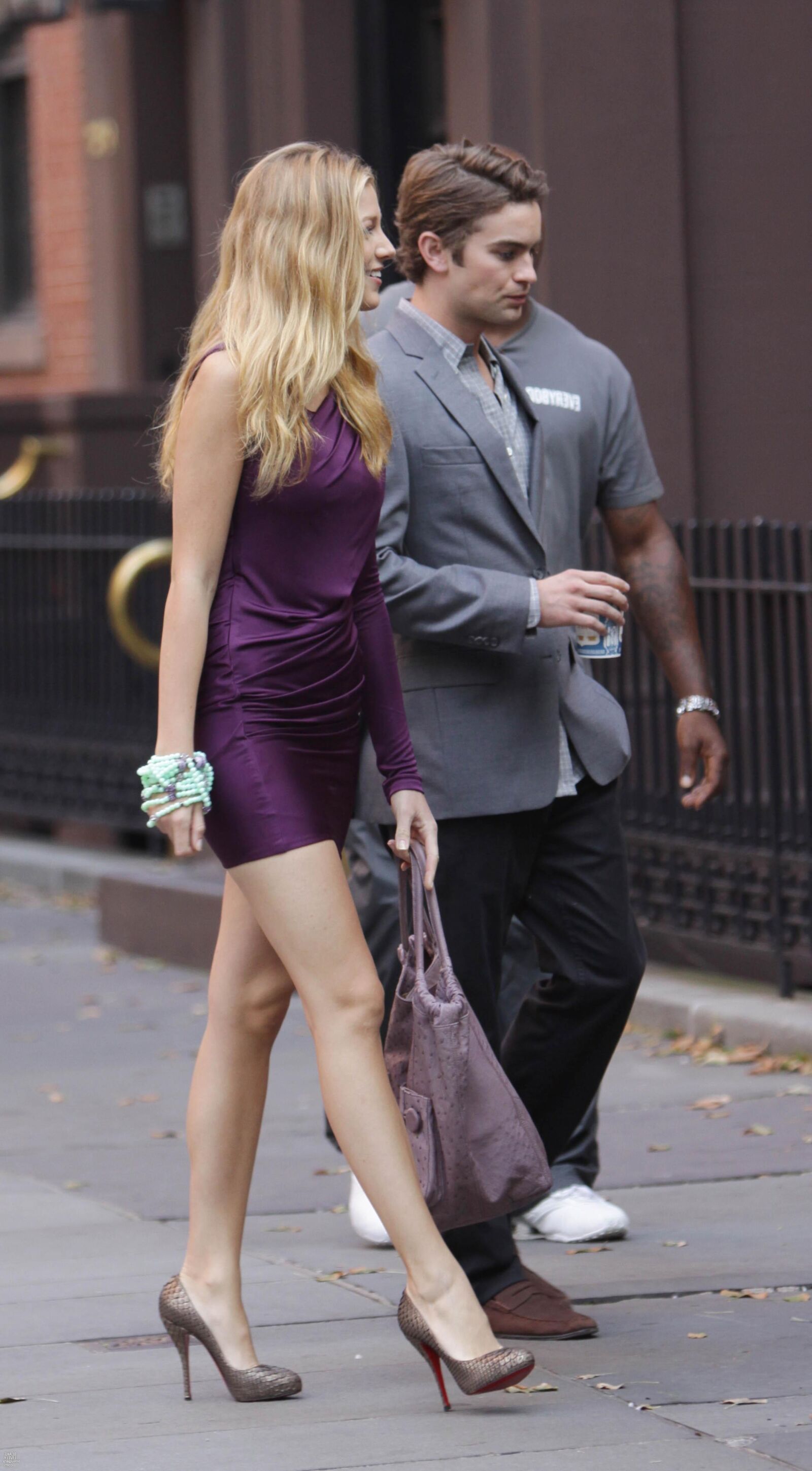 Blake Lively Filming Gossip Girl, agosto,